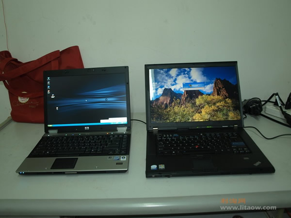 屏幕效果6930<T61p(屏幕大就是好，看电影非常棒)